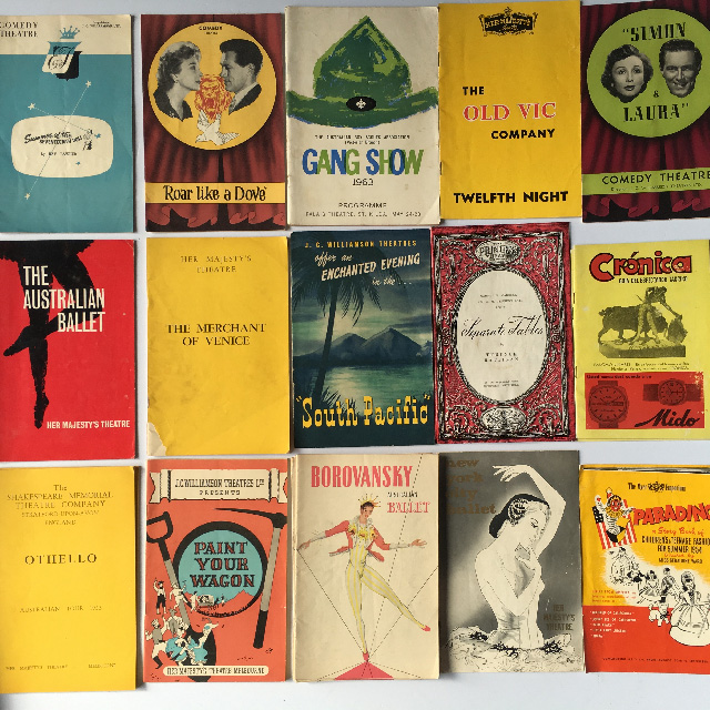 PROGRAMS, Musical & Theatre 1950s-1960s Small